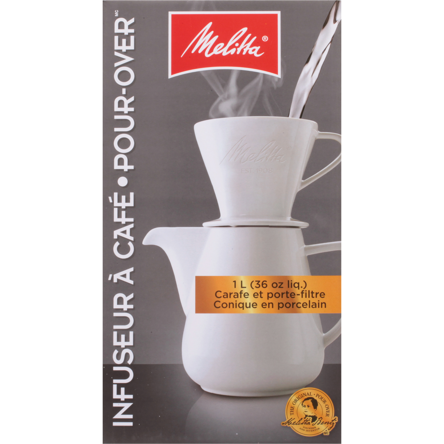 Porcelain Pour-Over Coffeemaker & Carafe Set (36oz)