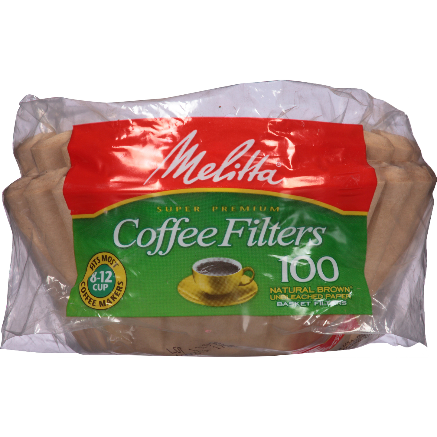 8-12 Cup Basket Filter Paper Natural Brown - 100 Count