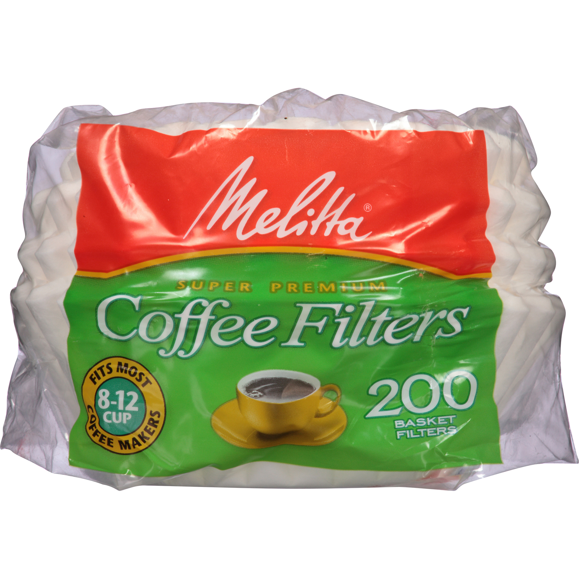 8-12 Cup Basket Filter Paper White - 200 Count