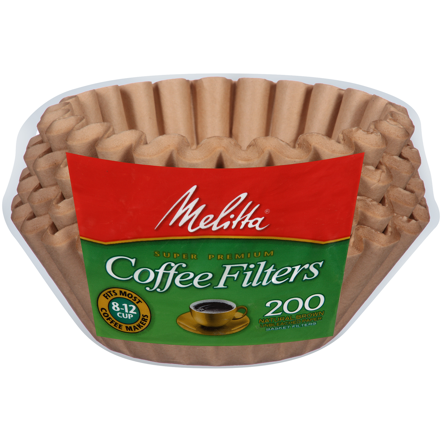 8-12 Cup Basket Filter Paper Natural Brown - 200 Count