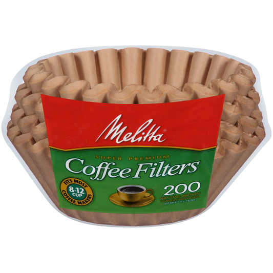 8-12 Cup Basket Filter Paper Natural Brown - 200 Count