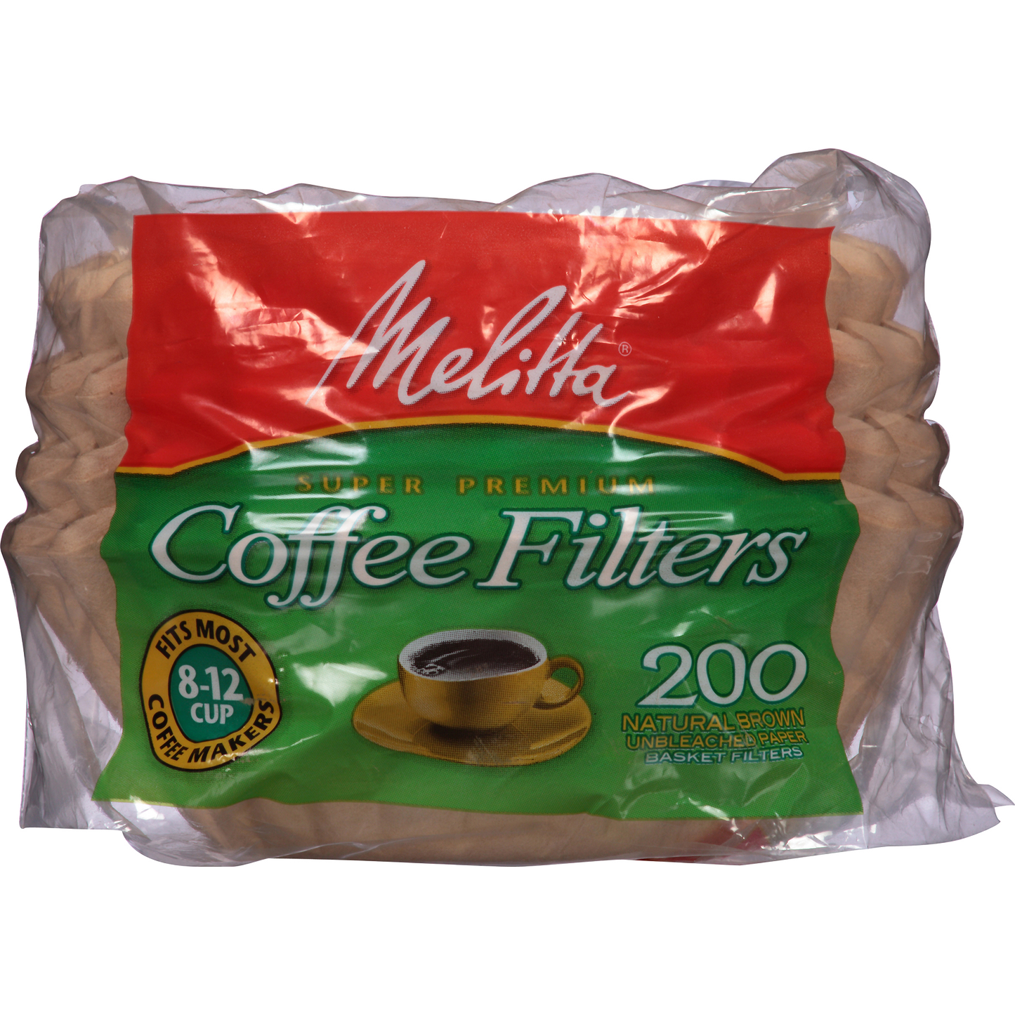 8-12 Cup Basket Filter Paper Natural Brown - 200 Count