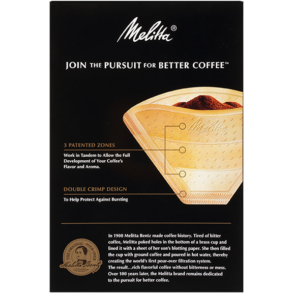 Melitta No. 4 Gourmet Filter Paper fits all 8-12 Cup Cone Coffeemakers that take #4 filters