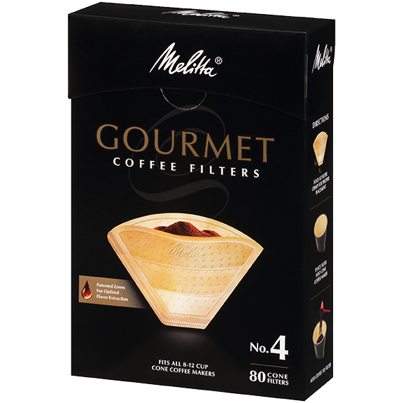 Melitta No. 4 Gourmet Filter Paper fits all 8-12 Cup Cone Coffeemakers that take #4 filters