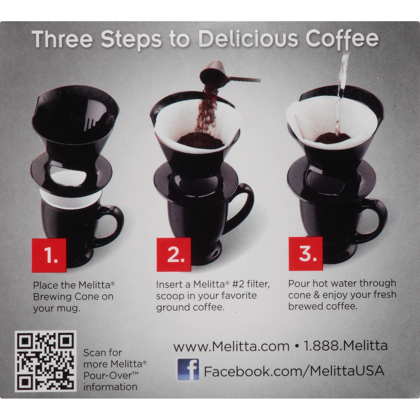 1-Cup Pour-Over Coffee Brew Cone - Black