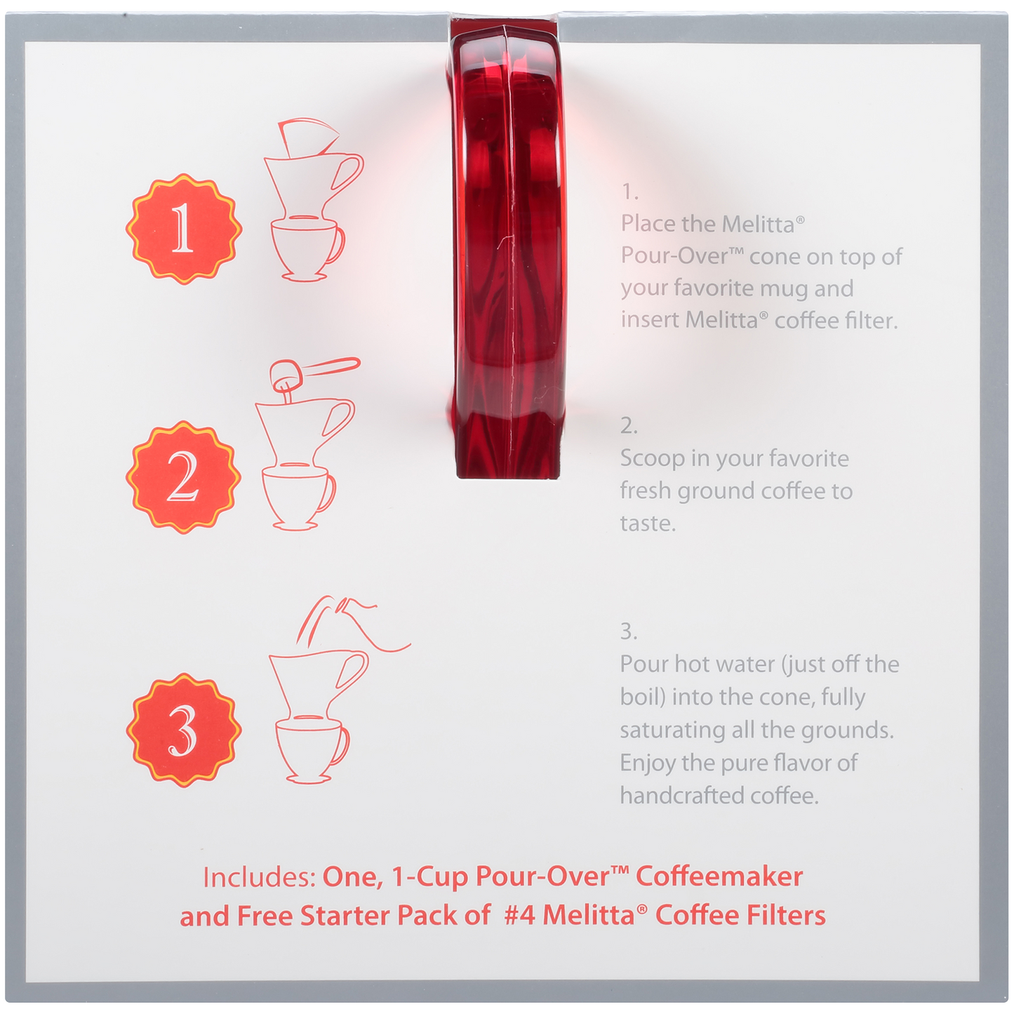 Signature Series 1-Cup Pour-Over Coffeemaker - Tritan™ Translucent Red