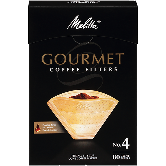 Melitta No. 4 Gourmet Filter Paper fits all 8-12 Cup Cone Coffeemakers that take #4 filters