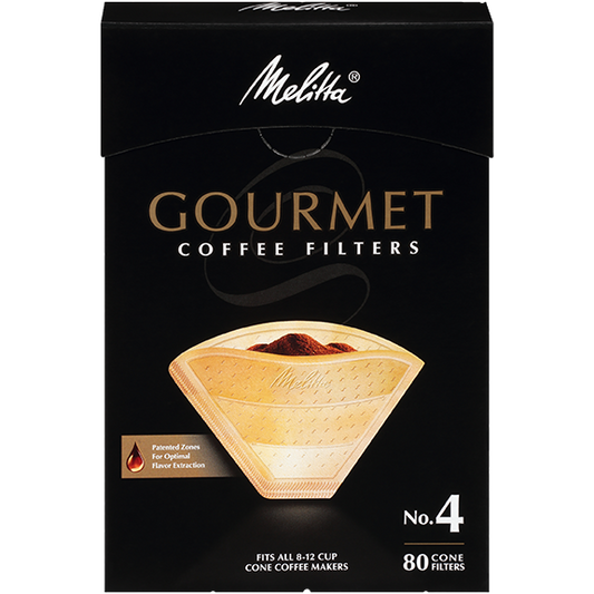 Melitta No. 4 Gourmet Filter Paper fits all 8-12 Cup Cone Coffeemakers that take #4 filters