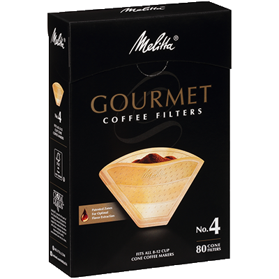 Melitta No. 4 Gourmet Filter Paper fits all 8-12 Cup Cone Coffeemakers that take #4 filters