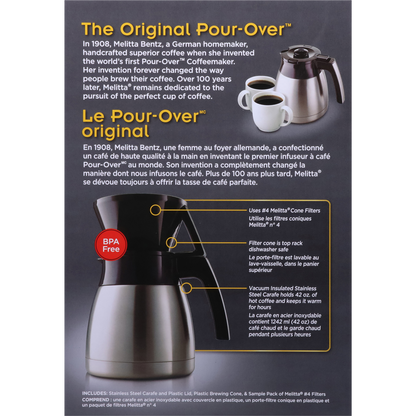 New Thermal Pour-Over™ Coffeemaker & Stainless Carafe Set