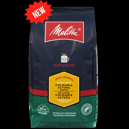 Melitta Colombia Altura Medium Blend Whole Bean Coffee Arabica Ethically Sourced
