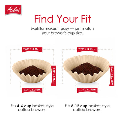 8-12 Cup Basket Filter Paper Natural Brown - 100 Count