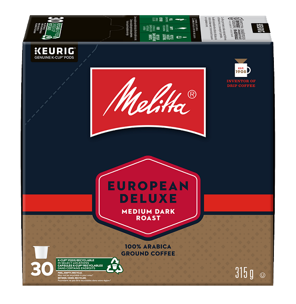 European Deluxe Single Serve Medium Dark Roast K-Cup - 30 ct
