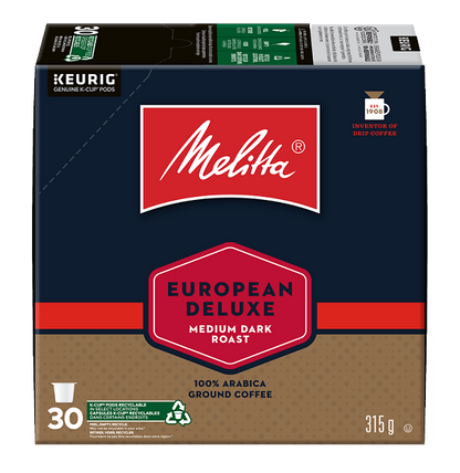 European Deluxe Single Serve Medium Dark Roast K-Cup - 30 ct