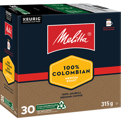 100% Colombian Single Serve Medium Roast K-Cup - 30ct