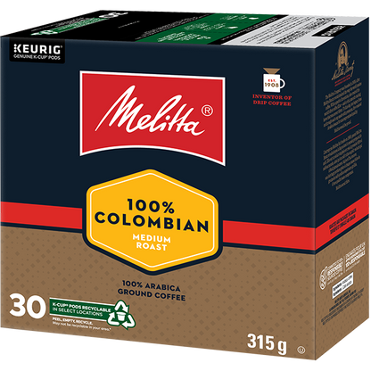 100% Colombian Single Serve Medium Roast K-Cup - 30ct
