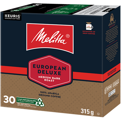 European Deluxe Single Serve Medium Dark Roast K-Cup - 30 ct
