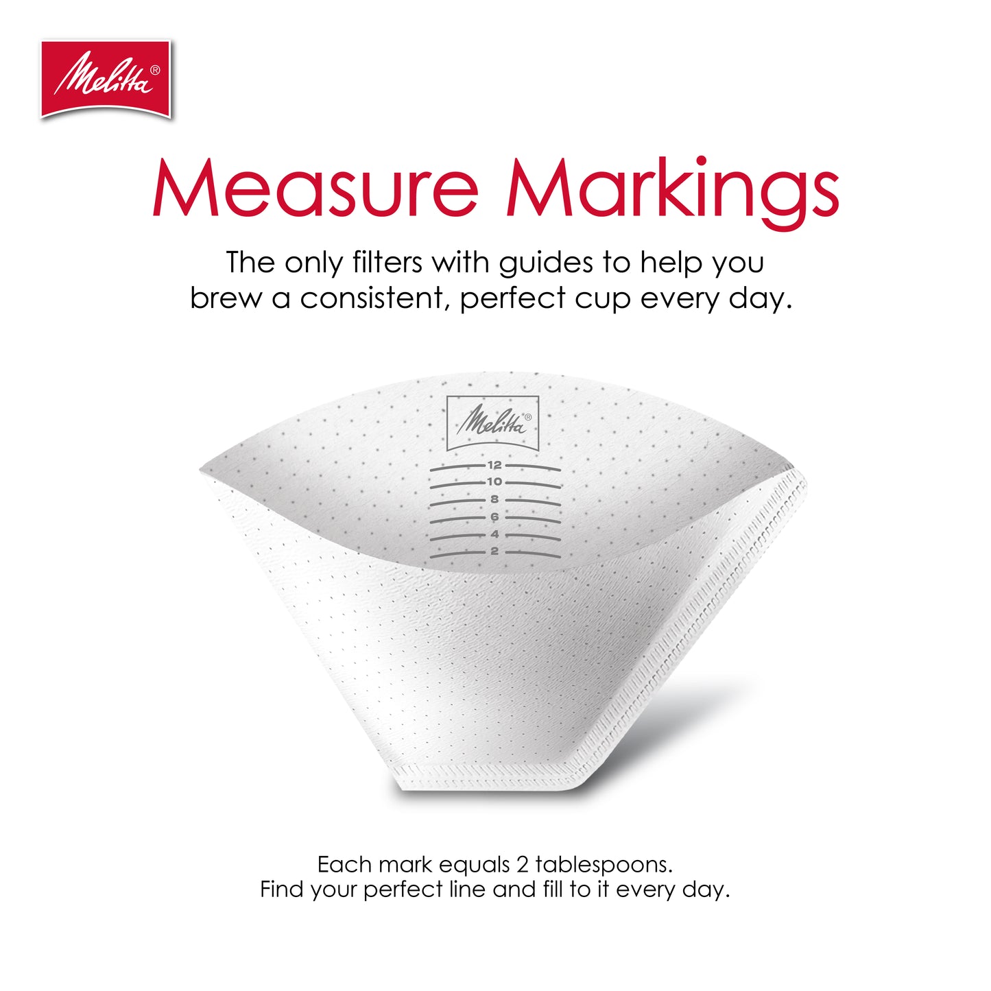 #4 Cone Filter Paper White - Measure Markings - 40 Count