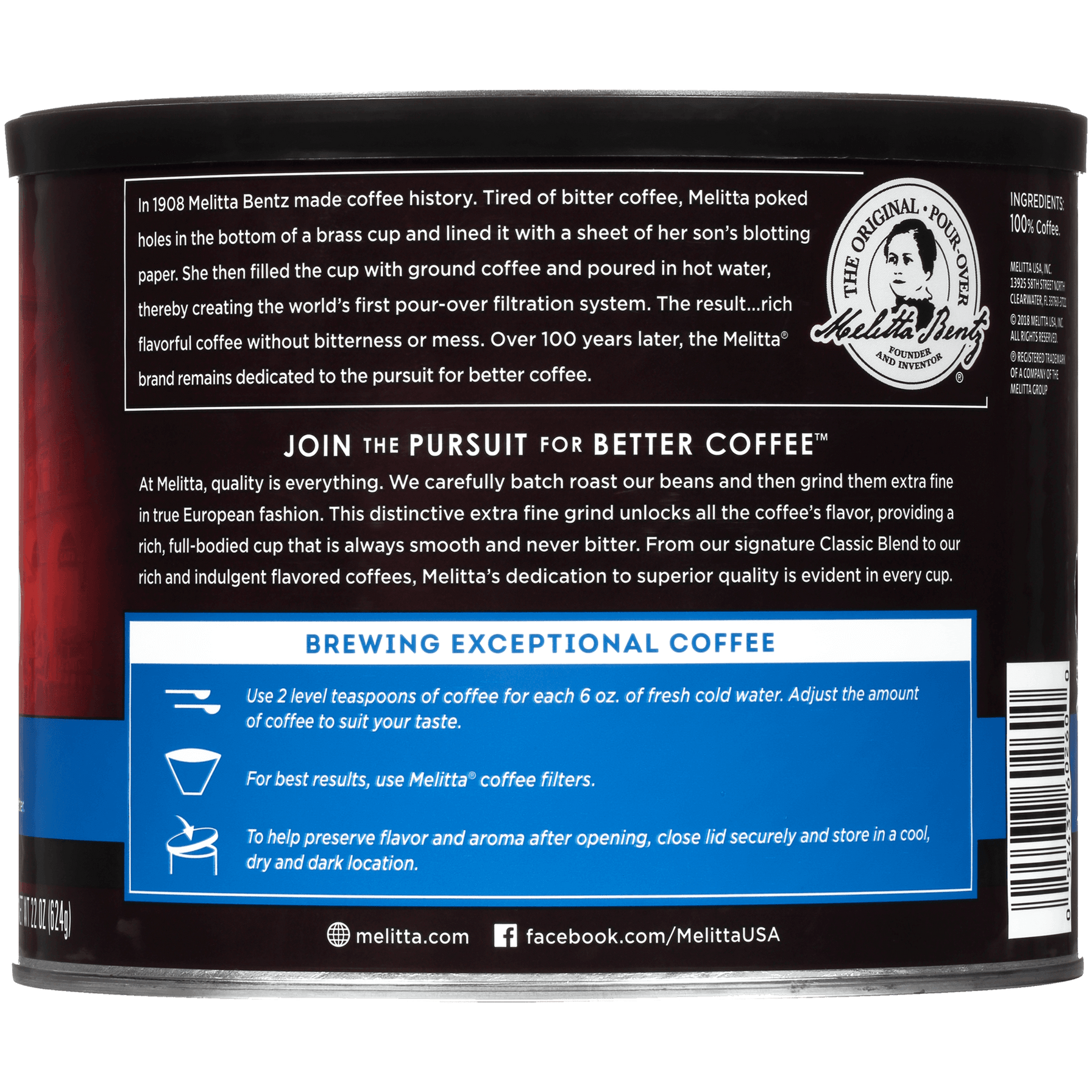 Melitta® Classic Blend Coffee 22oz Official Site — Melitta USA