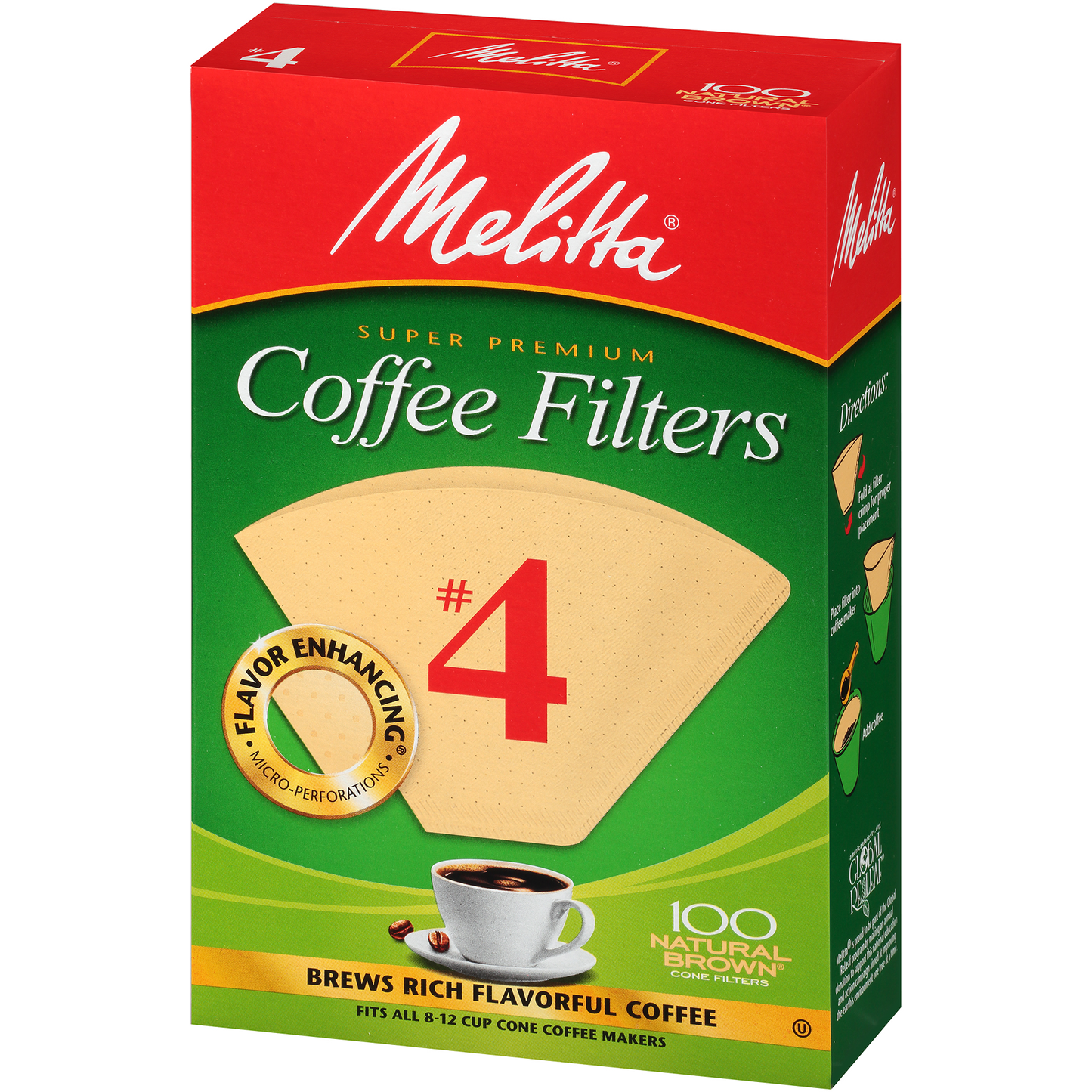 Ground coffee, american coffee and melitta paper filters 1x4 cups