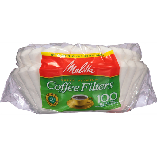 4-6 Cup Jr. Basket Filter Paper White - 100 Count main