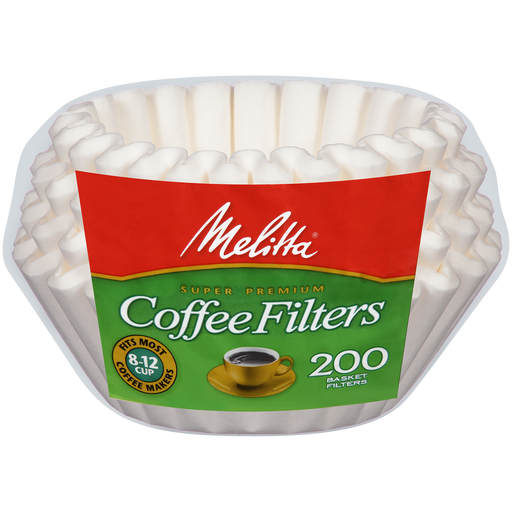 8-12 Cup Basket Filter Paper White - 200 Count hover