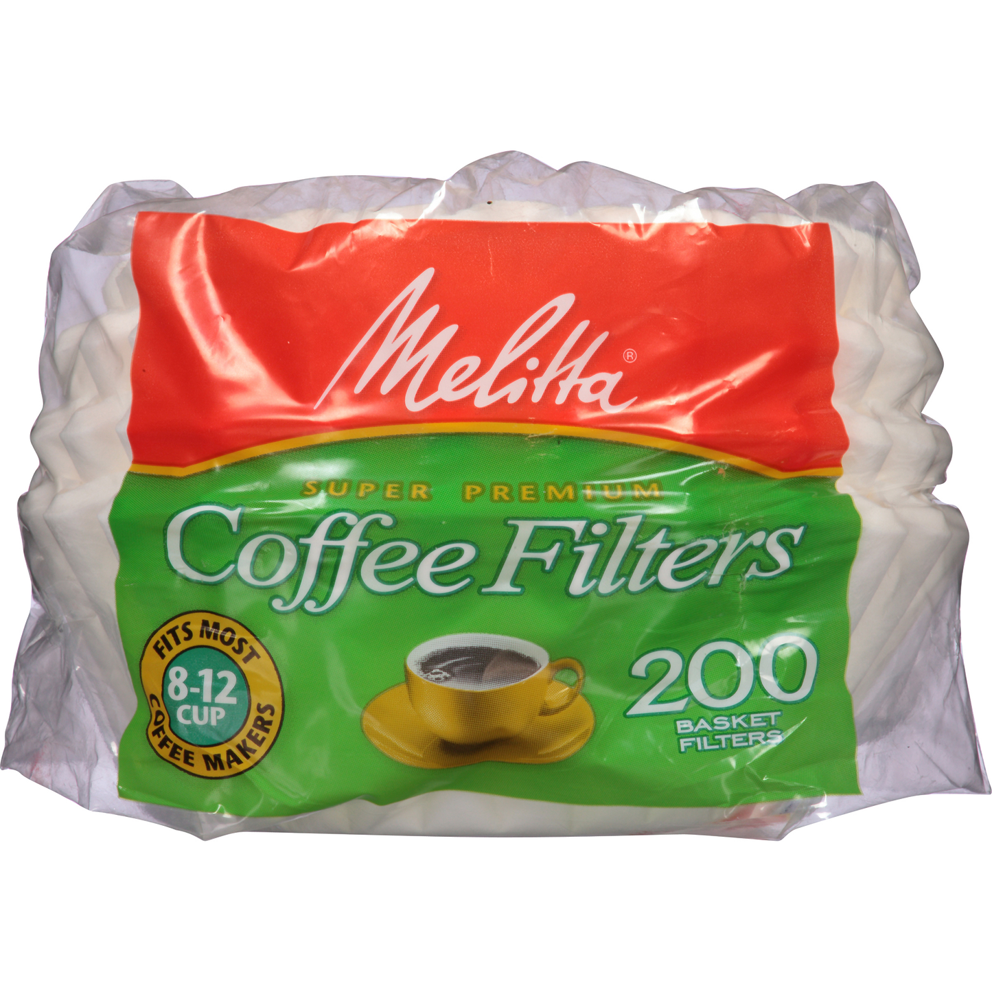 8-12 Cup Basket Filter Paper White - 200 Count