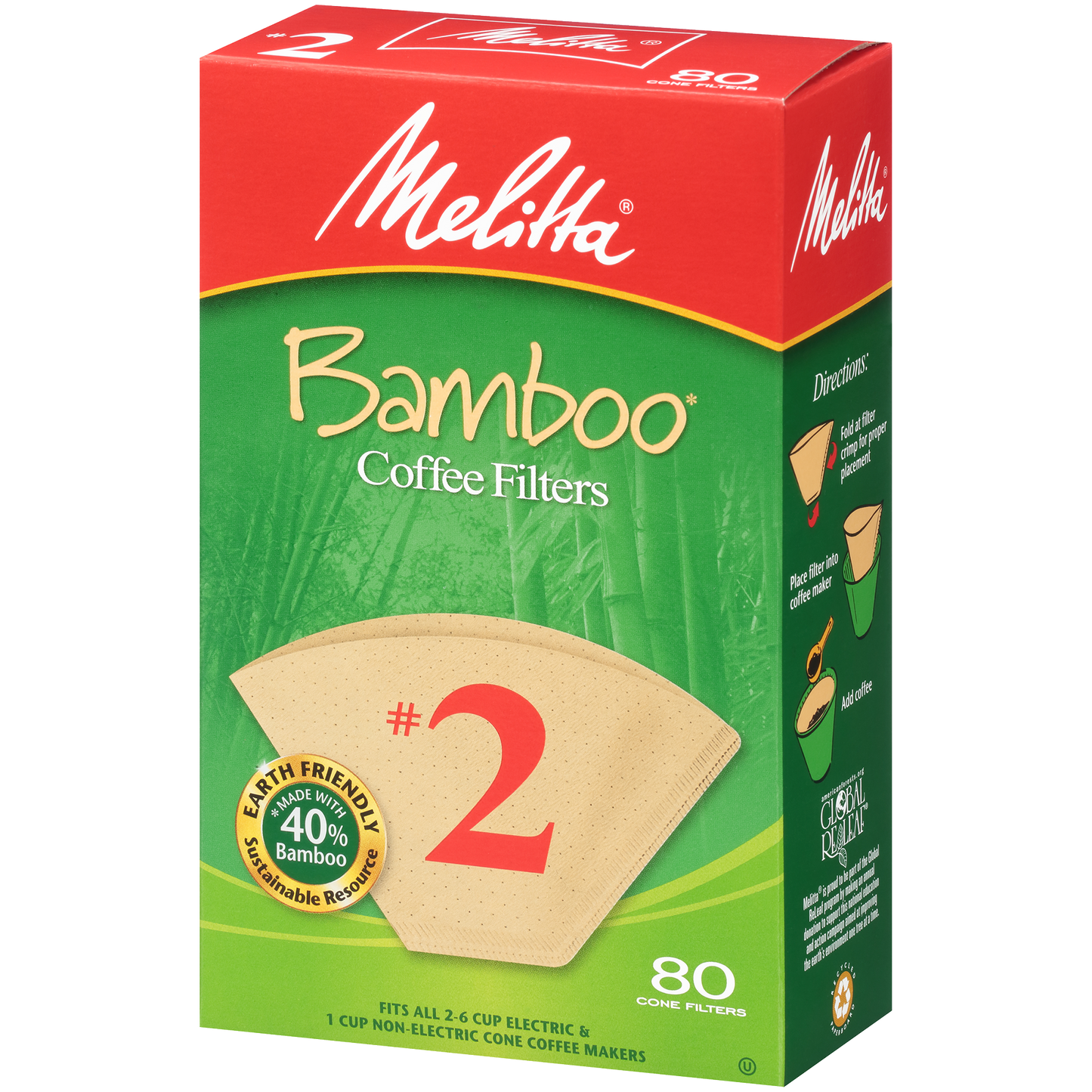 #2 Cone Bamboo Filter Paper - 80 Count