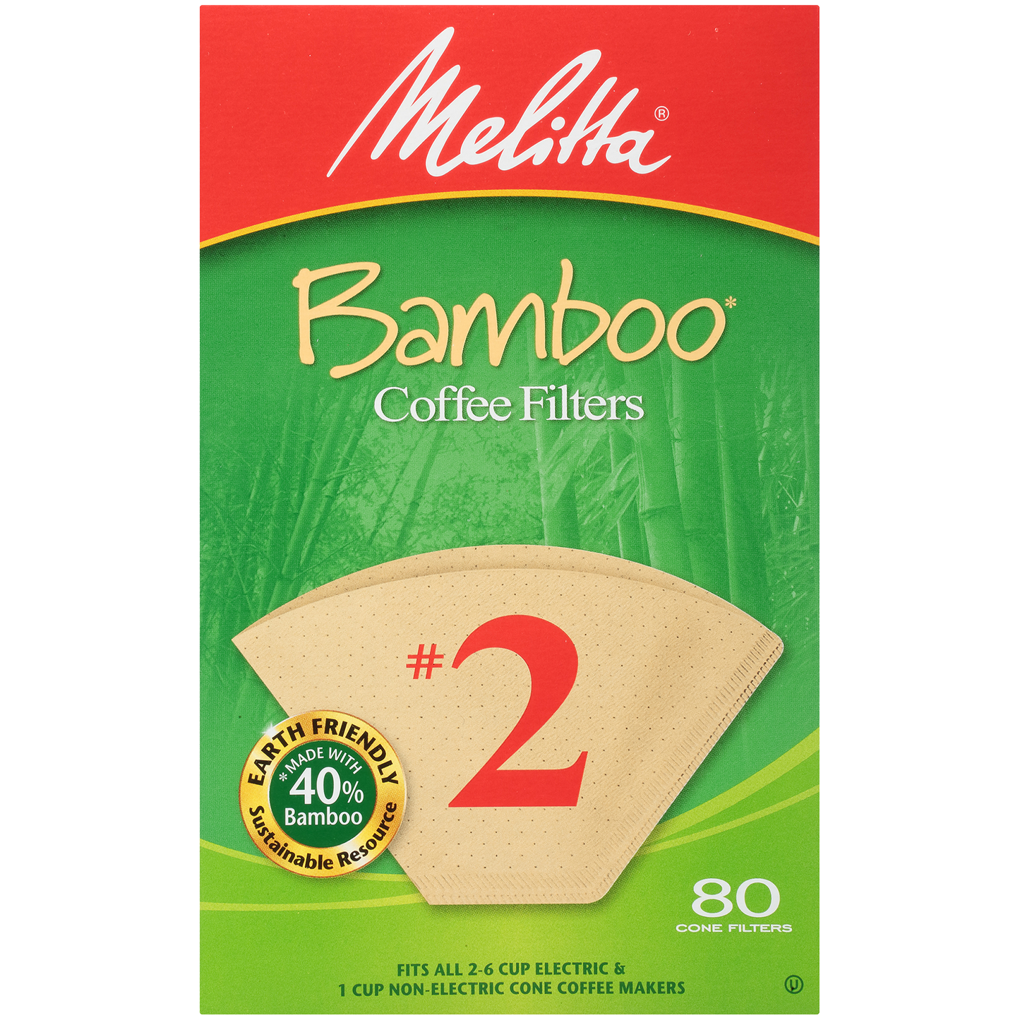 #2 Cone Bamboo Filter Paper - 80 Count