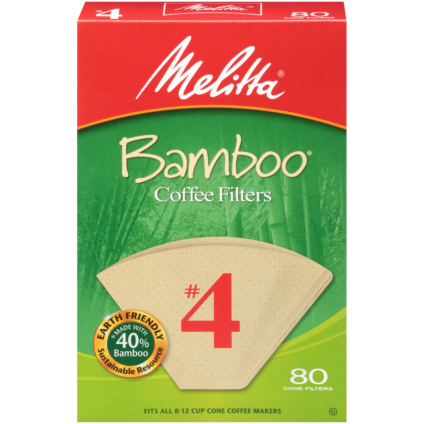 #4 Cone Bamboo Filter Paper - 80 Count