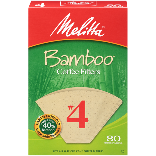 #4 Cone Bamboo Filter Paper - 80 Count main