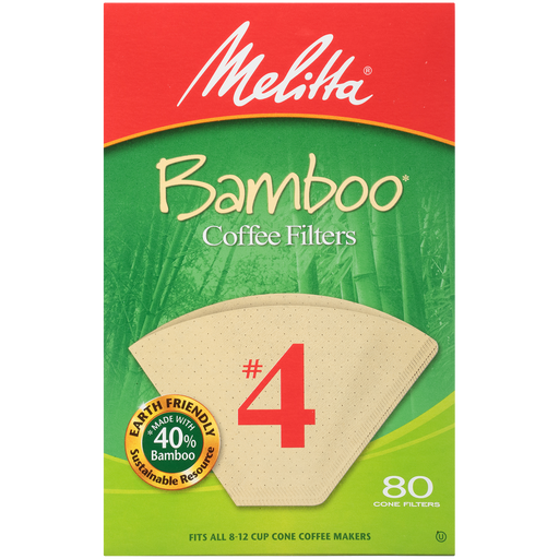 #4 Cone Bamboo Filter Paper - 80 Count hover