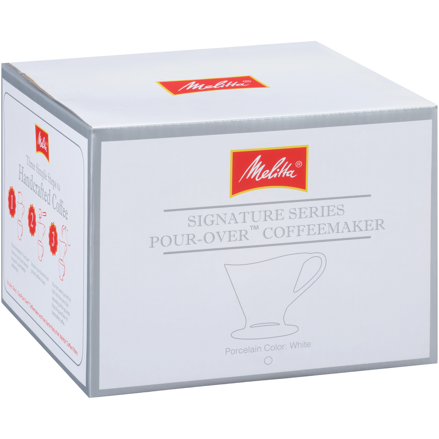 Melitta® Signature Series 1Cup PourOver Porcelain, White — Melitta USA