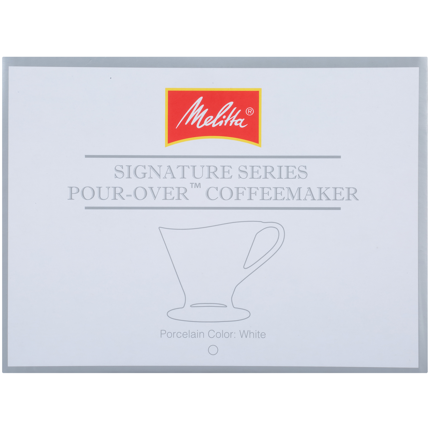 Melitta® Signature Series 1Cup PourOver Porcelain, White — Melitta USA