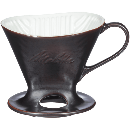 Signature Series 1-Cup Pour-Over Coffeemaker - Porcelain With Metallic Finish, Gunmetal hover