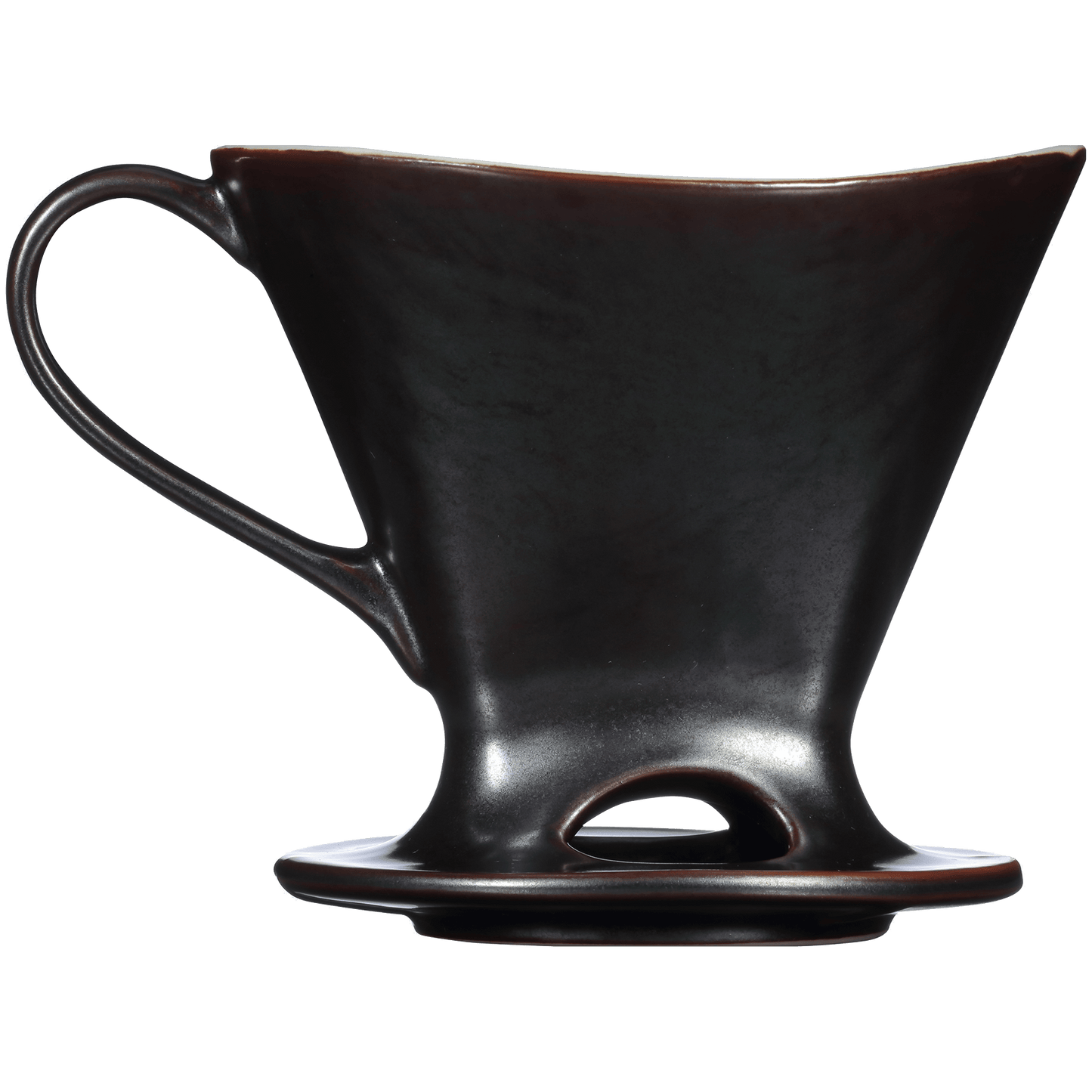 Signature Series 1-Cup Pour-Over Coffeemaker - Porcelain With Metallic Finish, Gunmetal