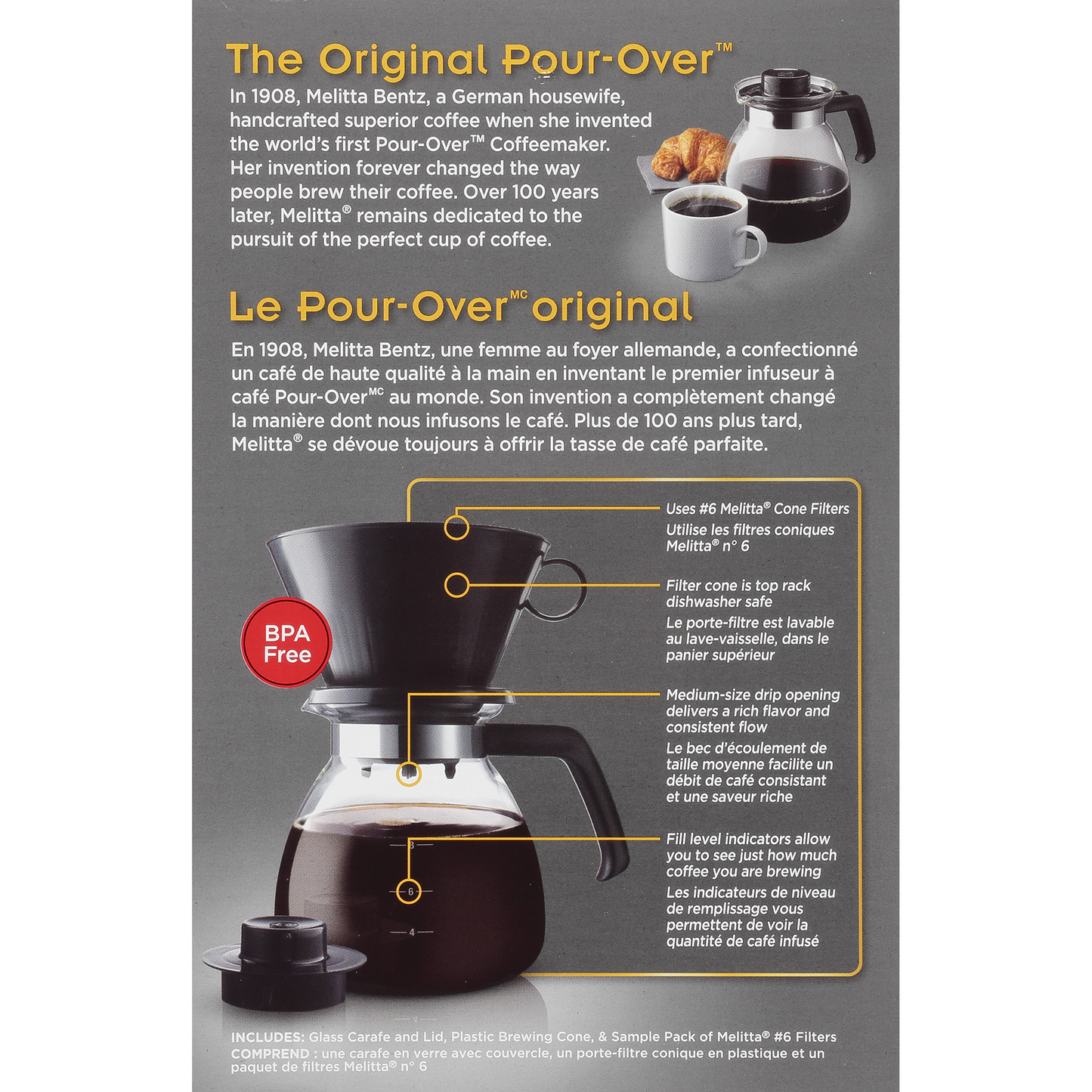 Pour-Over Coffeemaker & Glass Carafe Set (52oz)