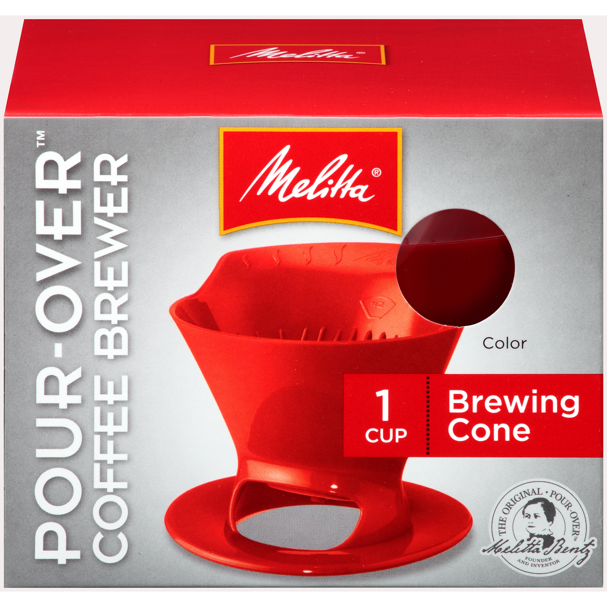 Melitta® 1-Cup Pour-Over™ Coffee Brew Cone - Red | Official