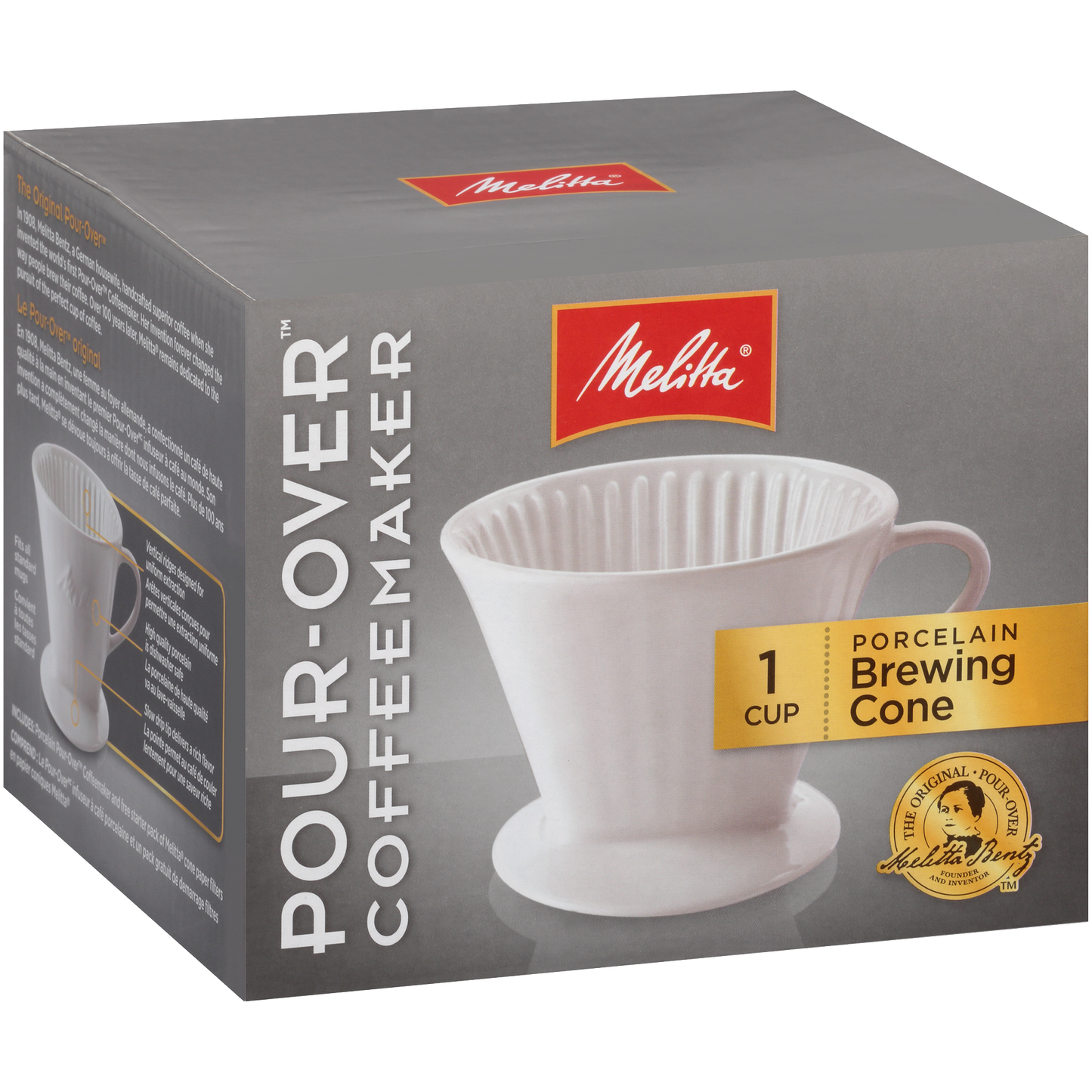 1-Cup Porcelain Pour-Over Coffeemaker