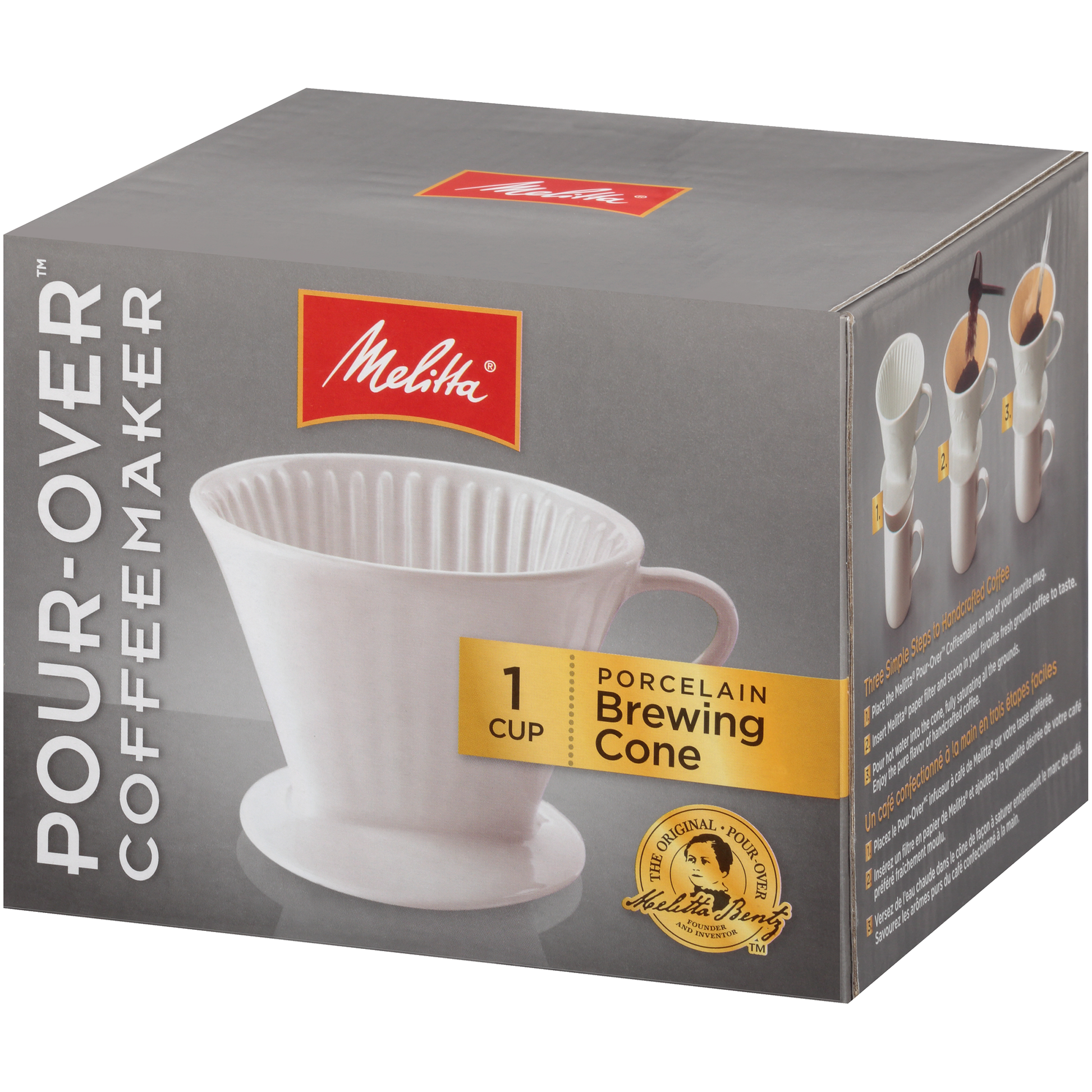 1-Cup Porcelain Pour-Over Coffeemaker