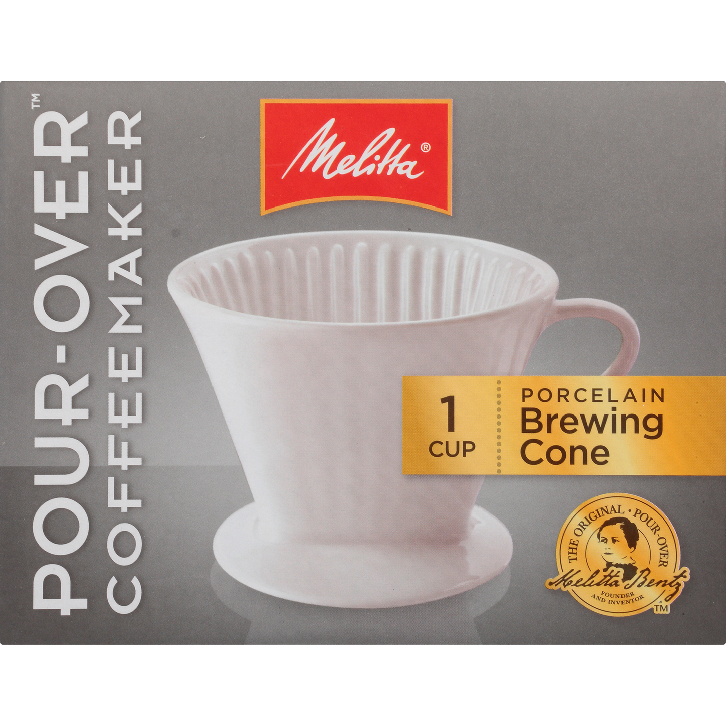 1-Cup Porcelain Pour-Over Coffeemaker