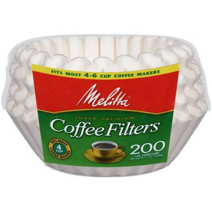 4-6 Cup Basket Filter Paper White - 200 Count hover