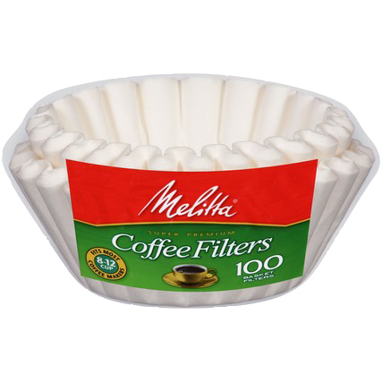 8-12 Cup Basket Filter Paper White - 100 Count