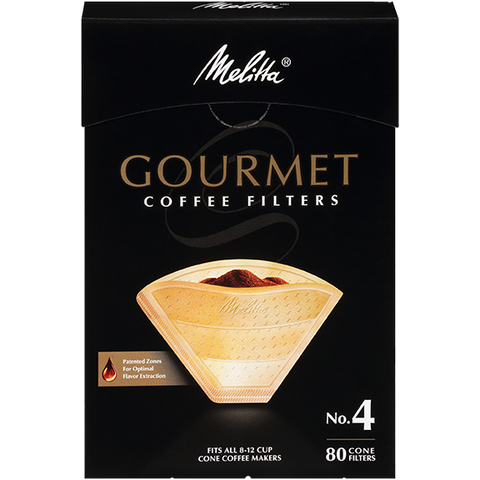 Melitta No. 4 Gourmet Filter Paper fits all 8-12 Cup Cone Coffeemakers that take #4 filters